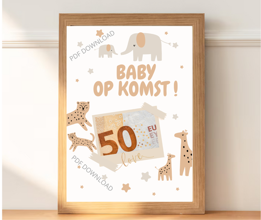 Baby op komst - PDF cadeau zwanger aankondiging - PDF Cadeau