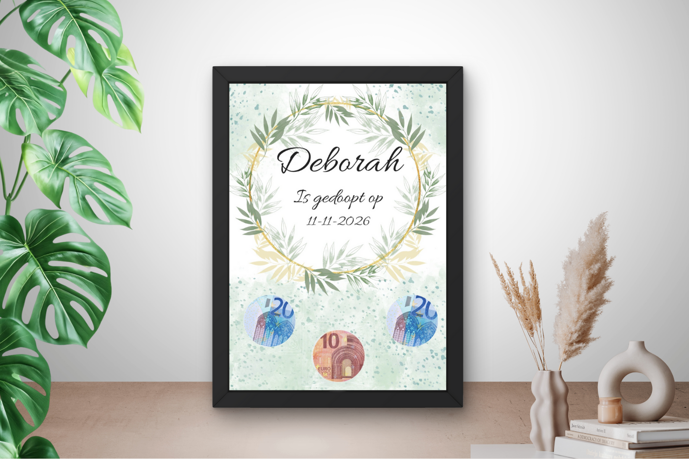 Doop cadeau meisje geschenk met geld