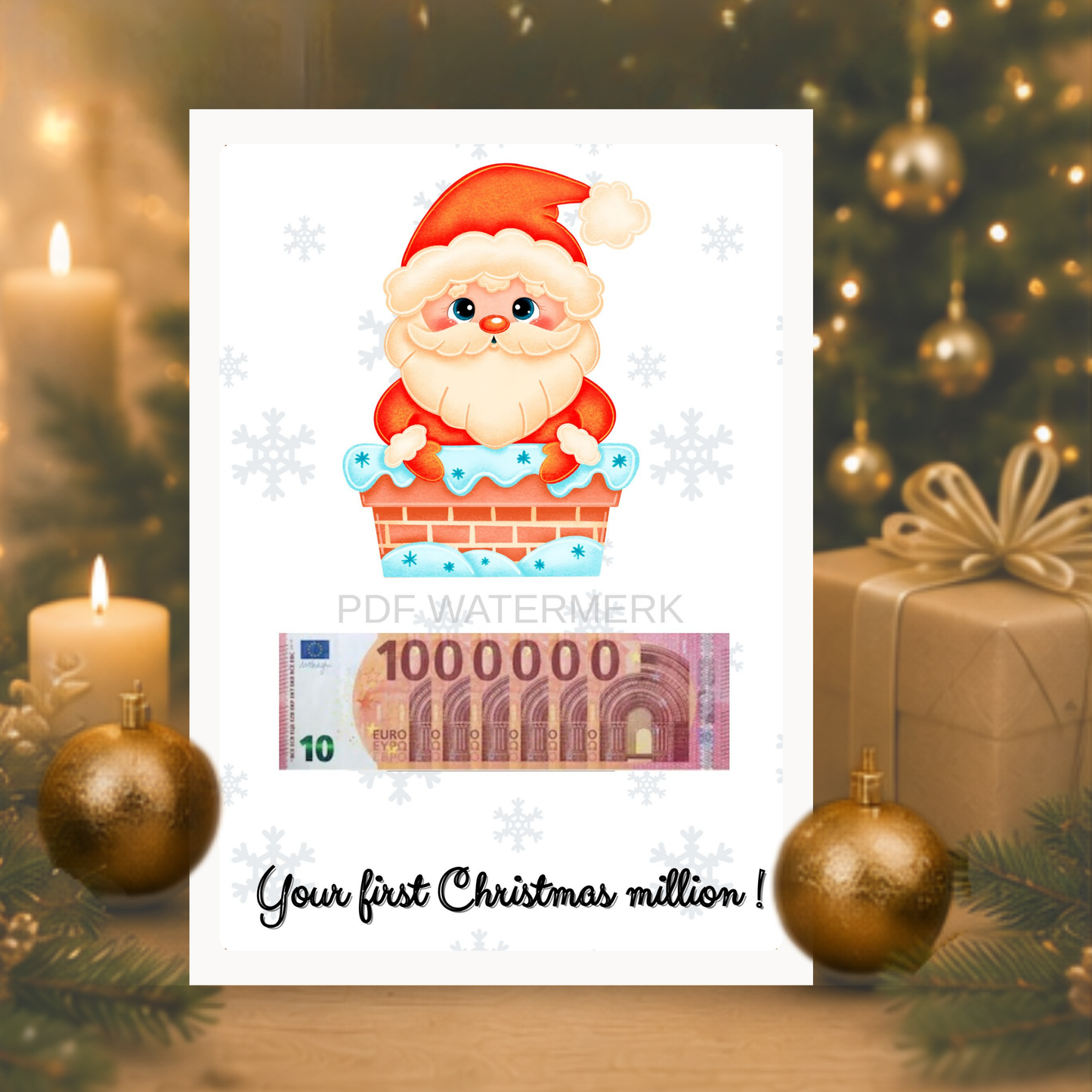 Fotolijst geldcadeau - Geld geven met kerst
