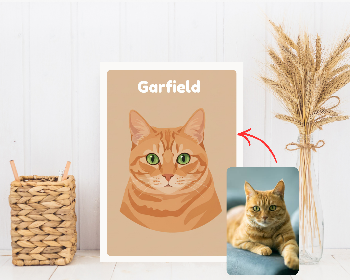 Huisdier portret met kat