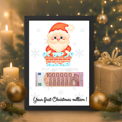 Geef geld in een kerst cadeautje