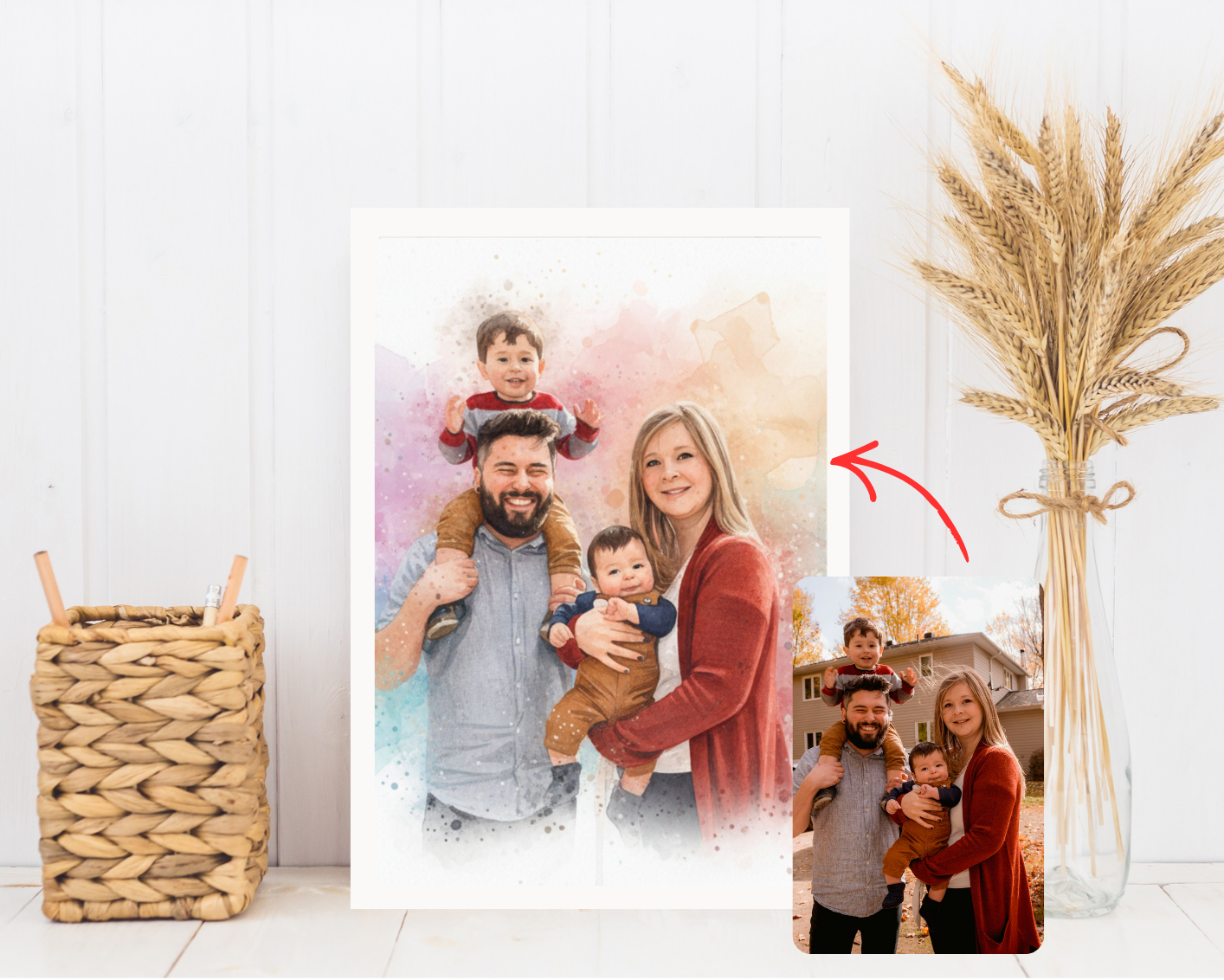 aquarel portret laten maken