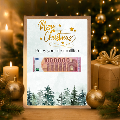 Fotolijst geldcadeau - Geld cadeau kerstmis verpakken