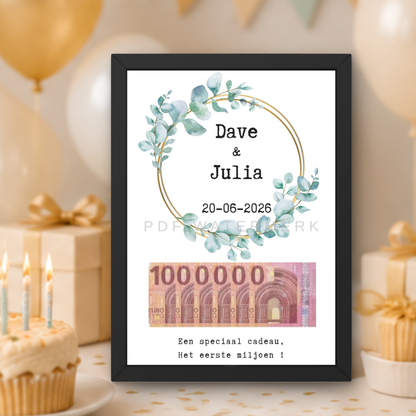 Bruiloft geld envelop cadeau geven