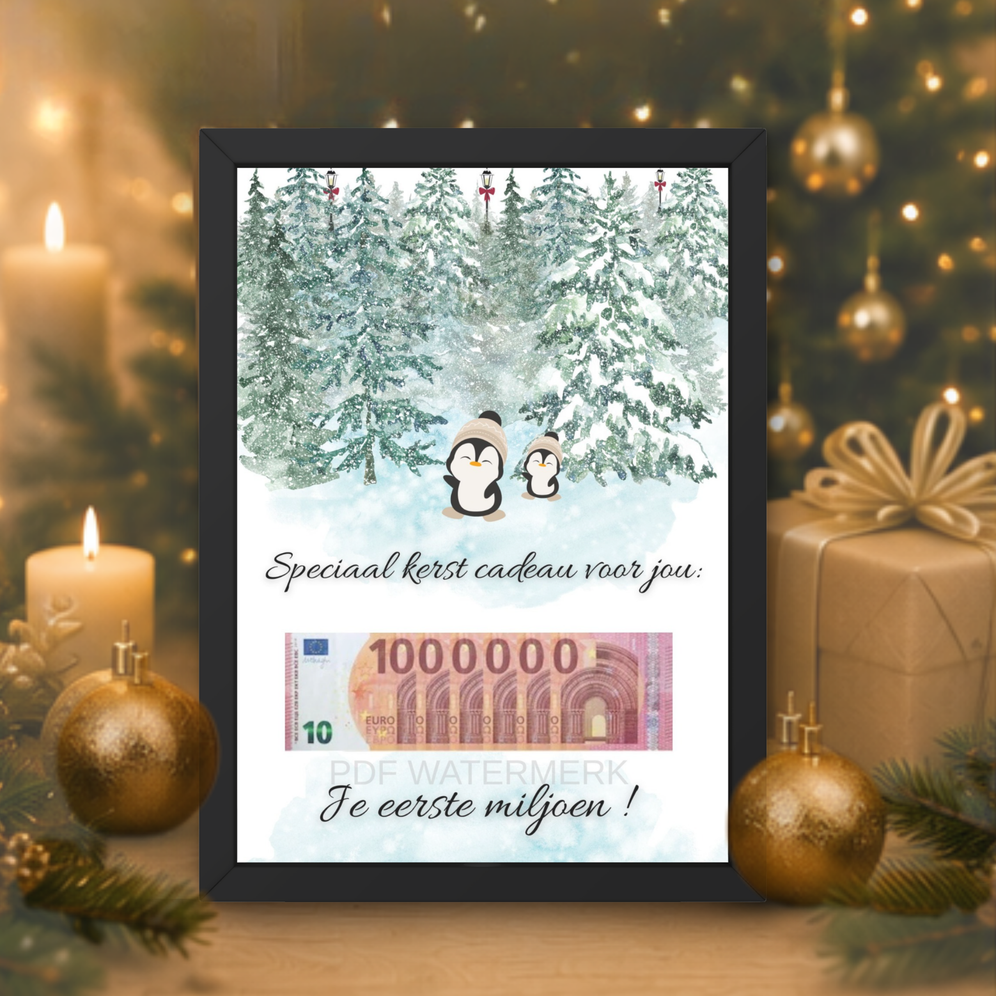 Kerst geld cadeau verpakken