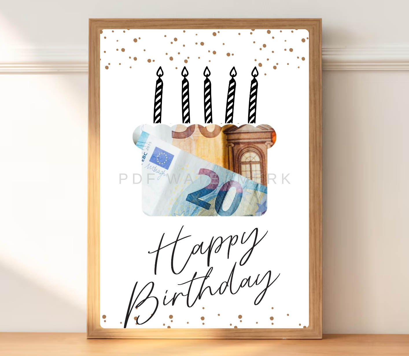 Fotolijst geldcadeau - Grappig geld cadeau voor een man / vrouw