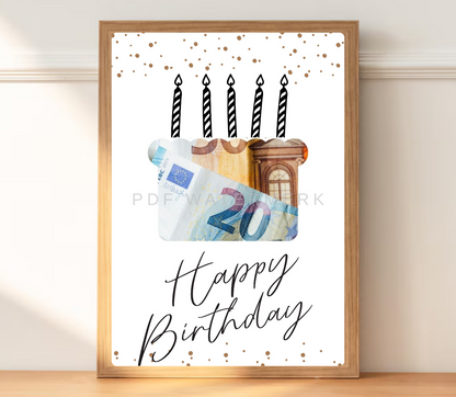 Fotolijst geldcadeau - Grappig geld cadeau voor een man / vrouw