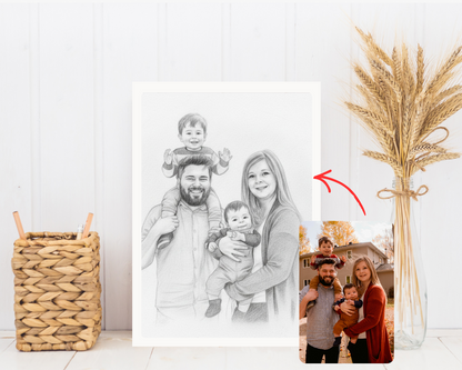 tekening portret van eigen foto