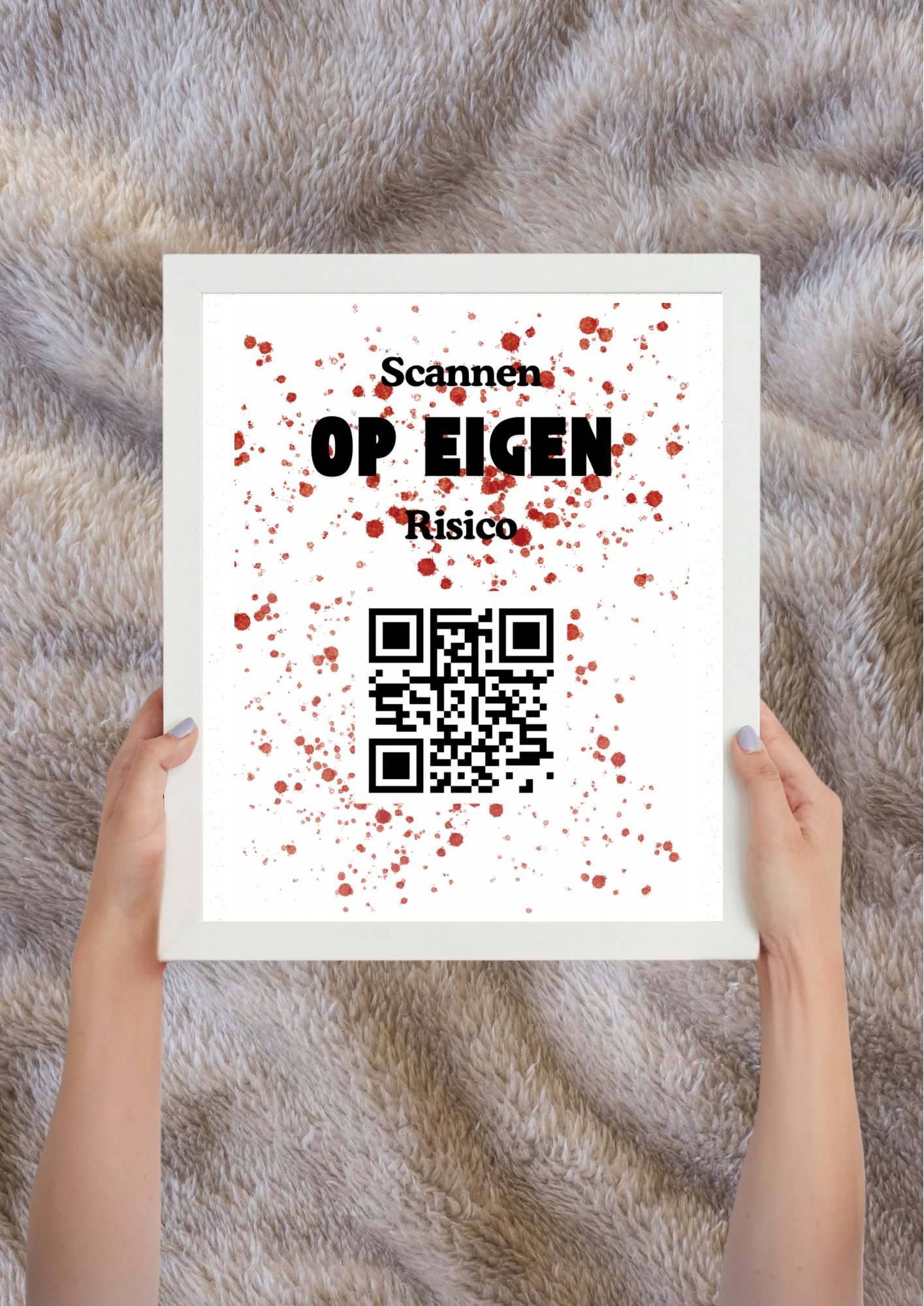 Griezelige en mysterieuze QR-code voor Halloween of prank