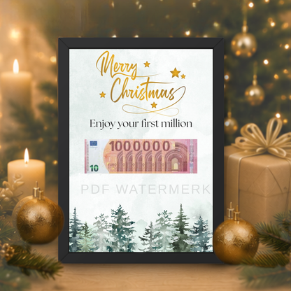 Verpak geld kerst leuk fotolijst cadeau - PDF Cadeau