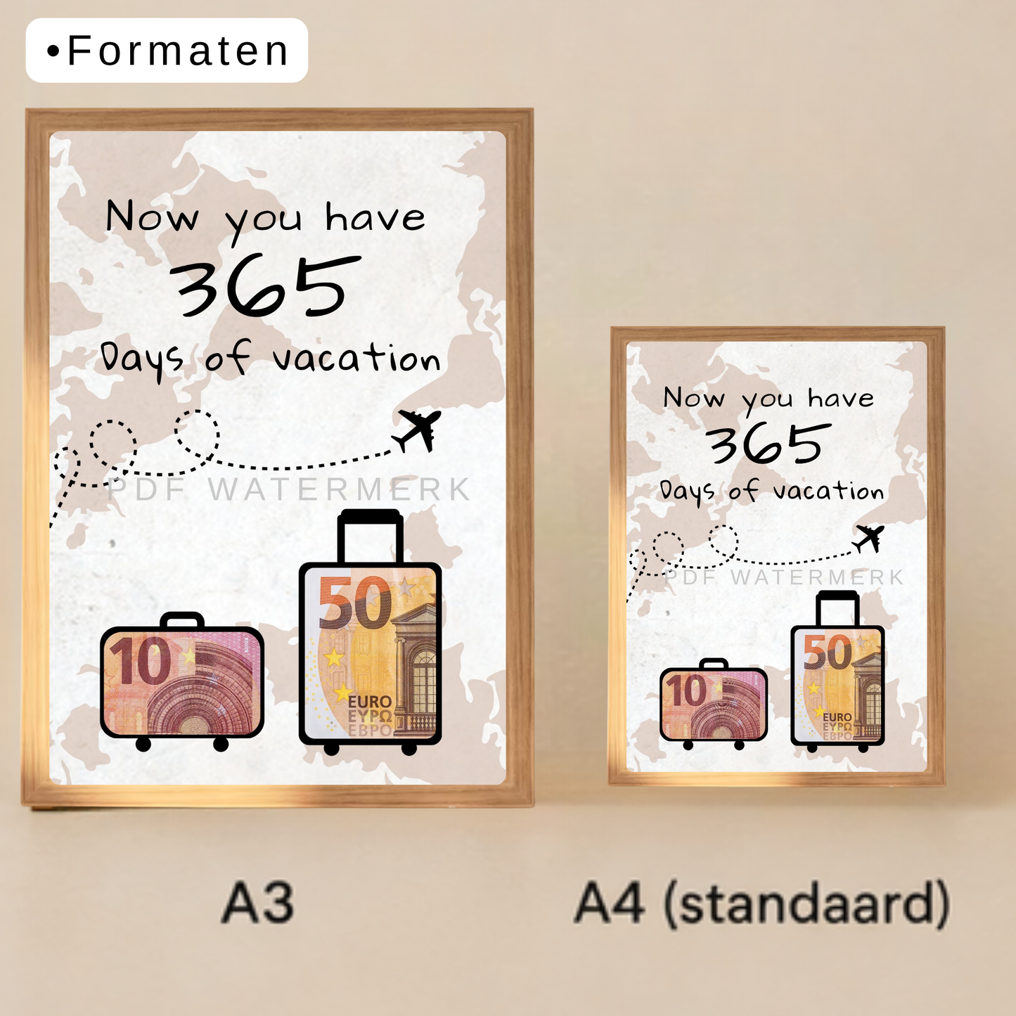 Pensioen cadeau man - Origineel geld cadeau in fotolijst