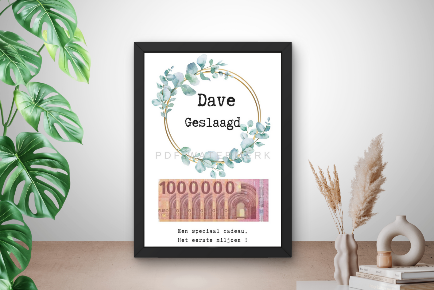 Geld creatief geven - fotolijst