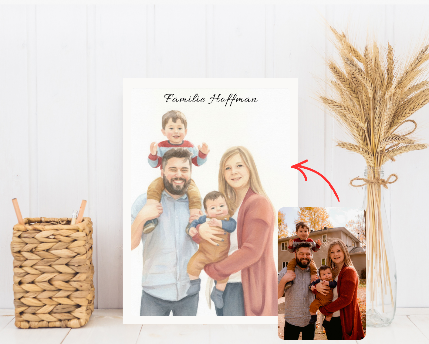 mooi aquarel portret laten maken