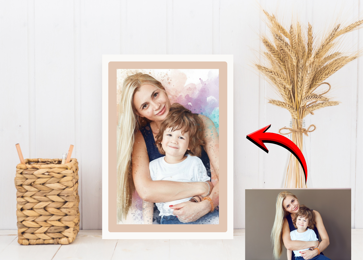 Blijvend cadeau vrouw in fotolijst