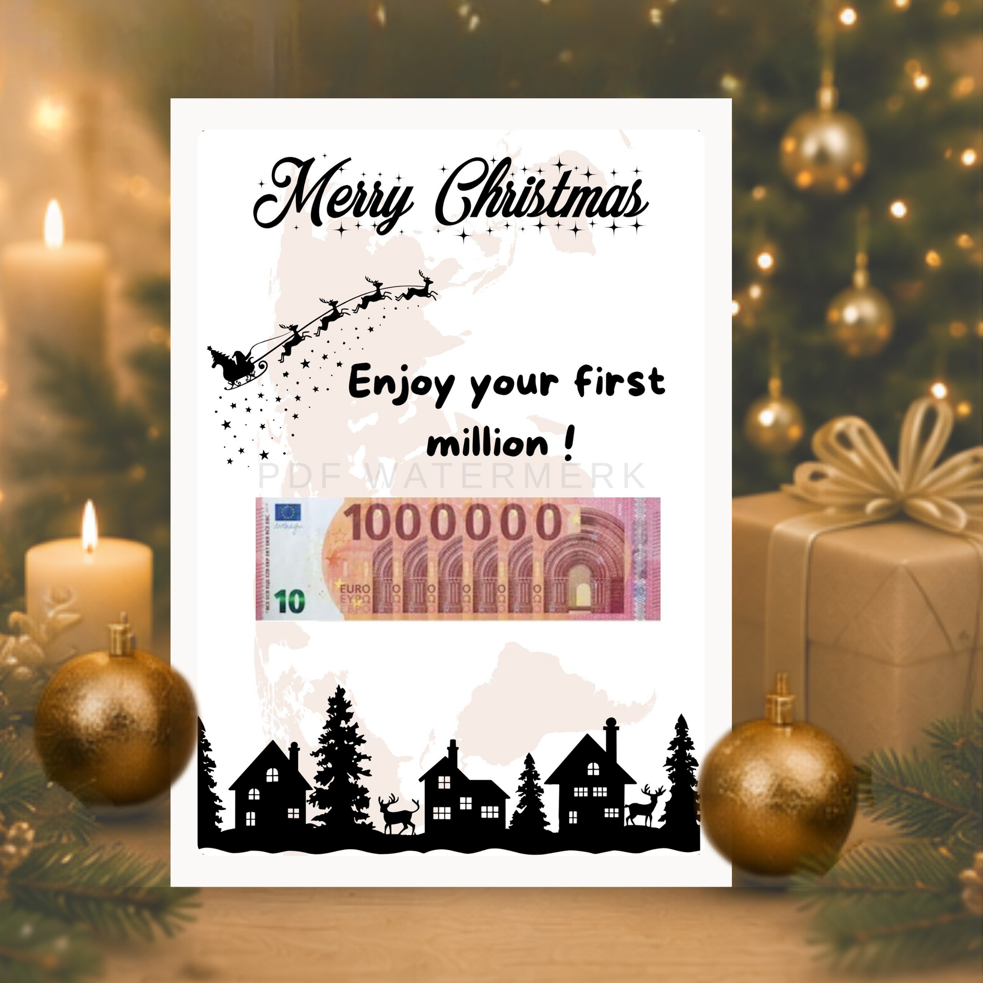 geld inpakken kerstmis