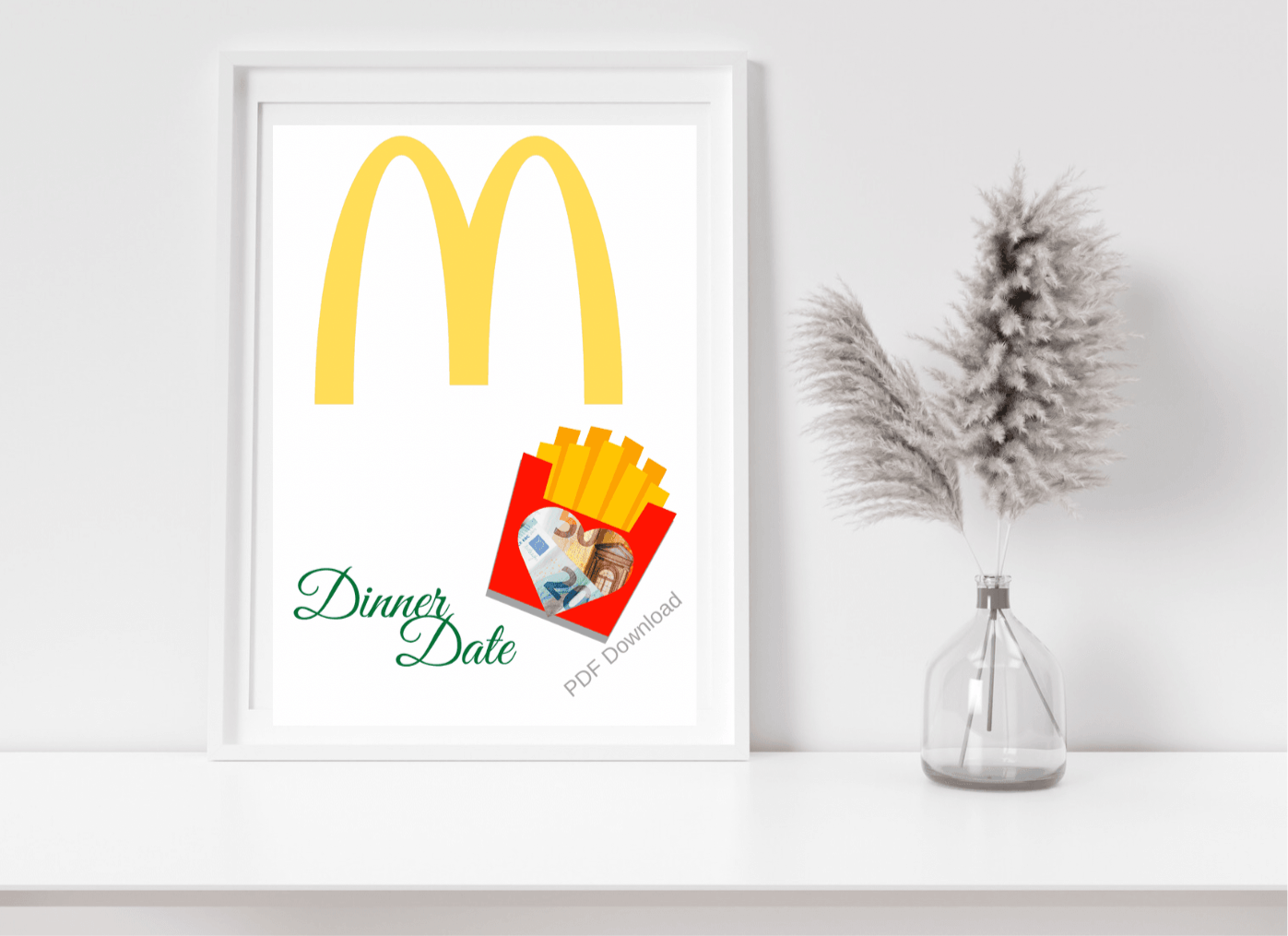 Dinner date Mac Donalds. Verwen valentijnscadeau voor je geliefde - PDF Cadeau