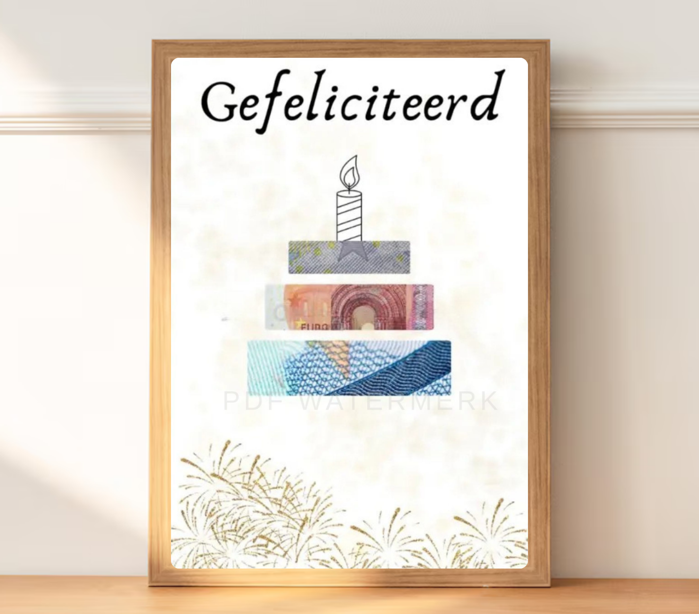 cadeau met geld geven - fotolijst