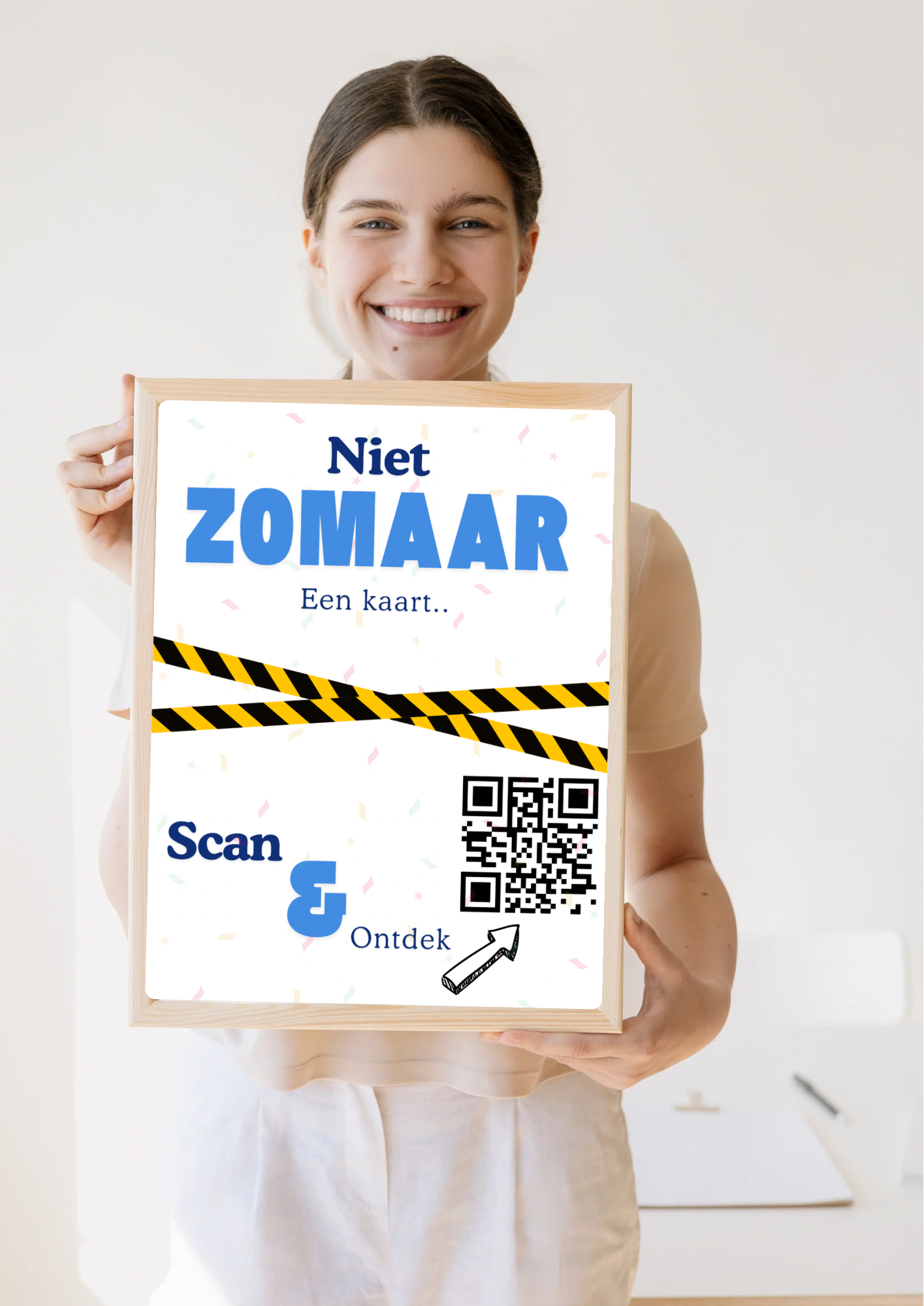 Mysterieuze QR-code print cadeau idee