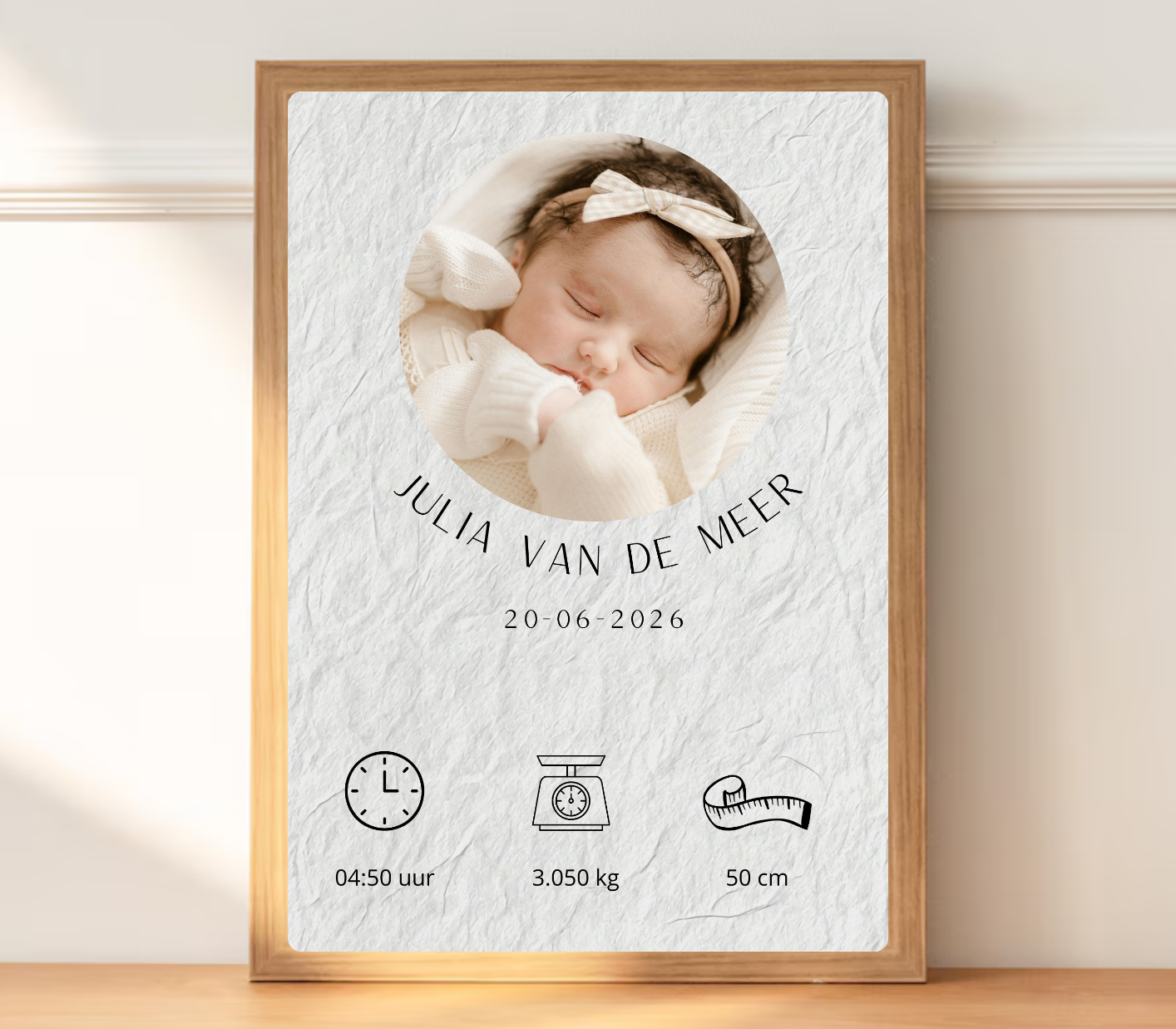 Blijvend cadeau geboorte in fotolijst