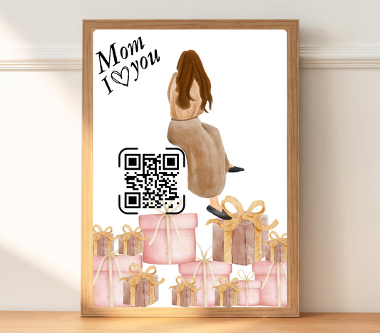Moederdag cadeau foto met QR-code