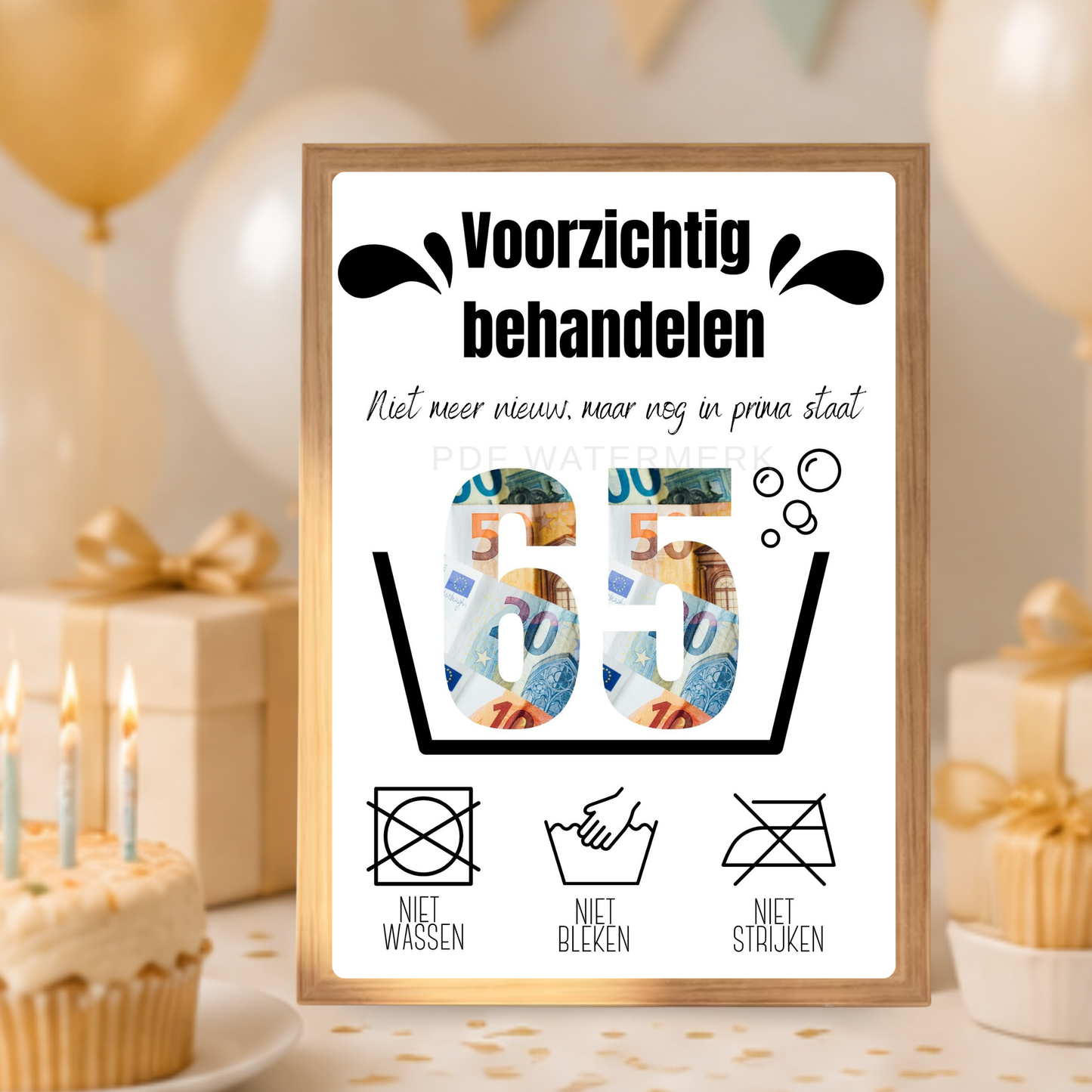  cadeau 65 jaar man met geld