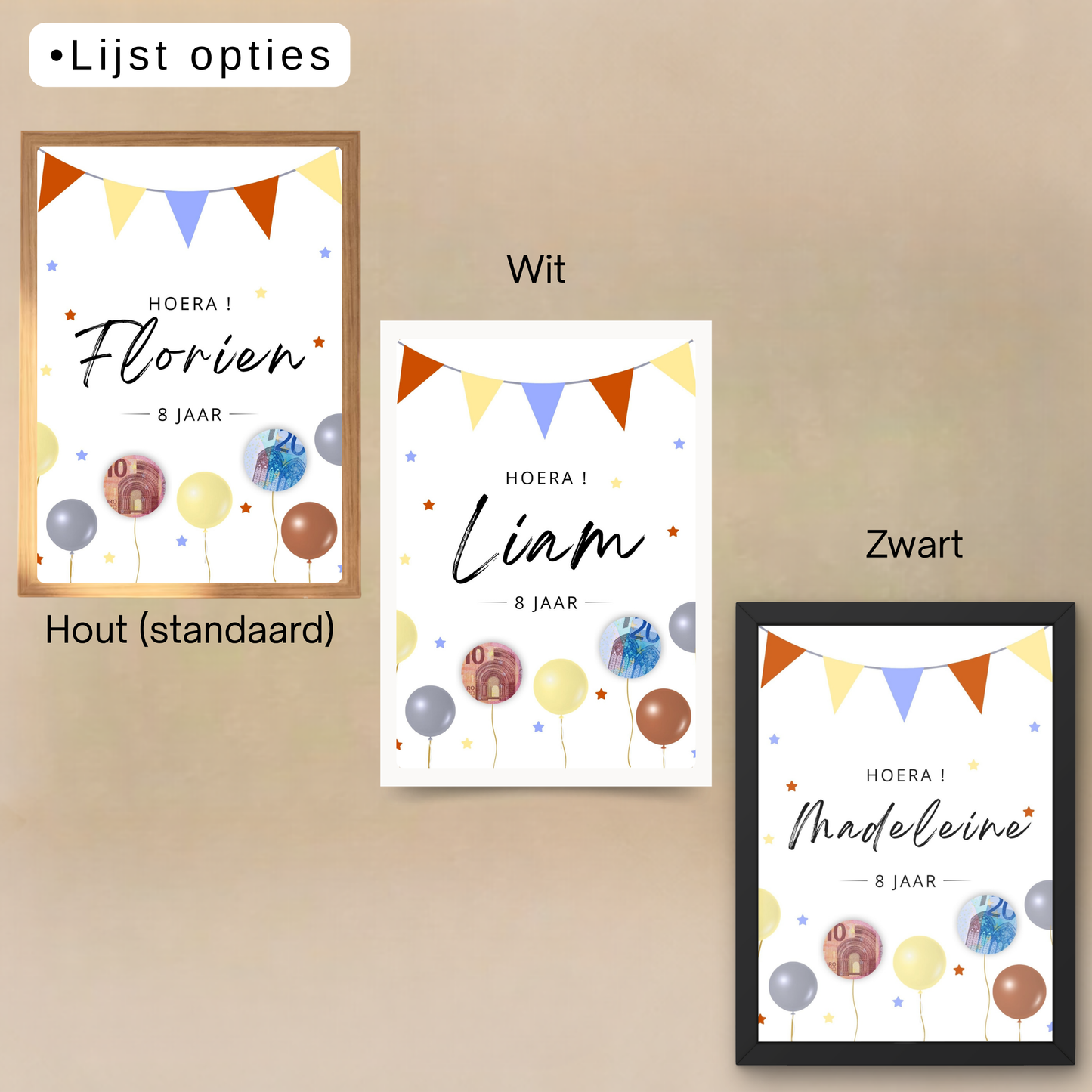 Geld cadeau geven kind - Fotolijst cadeau