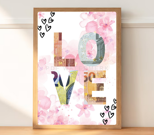 printbare geldcadeau poster