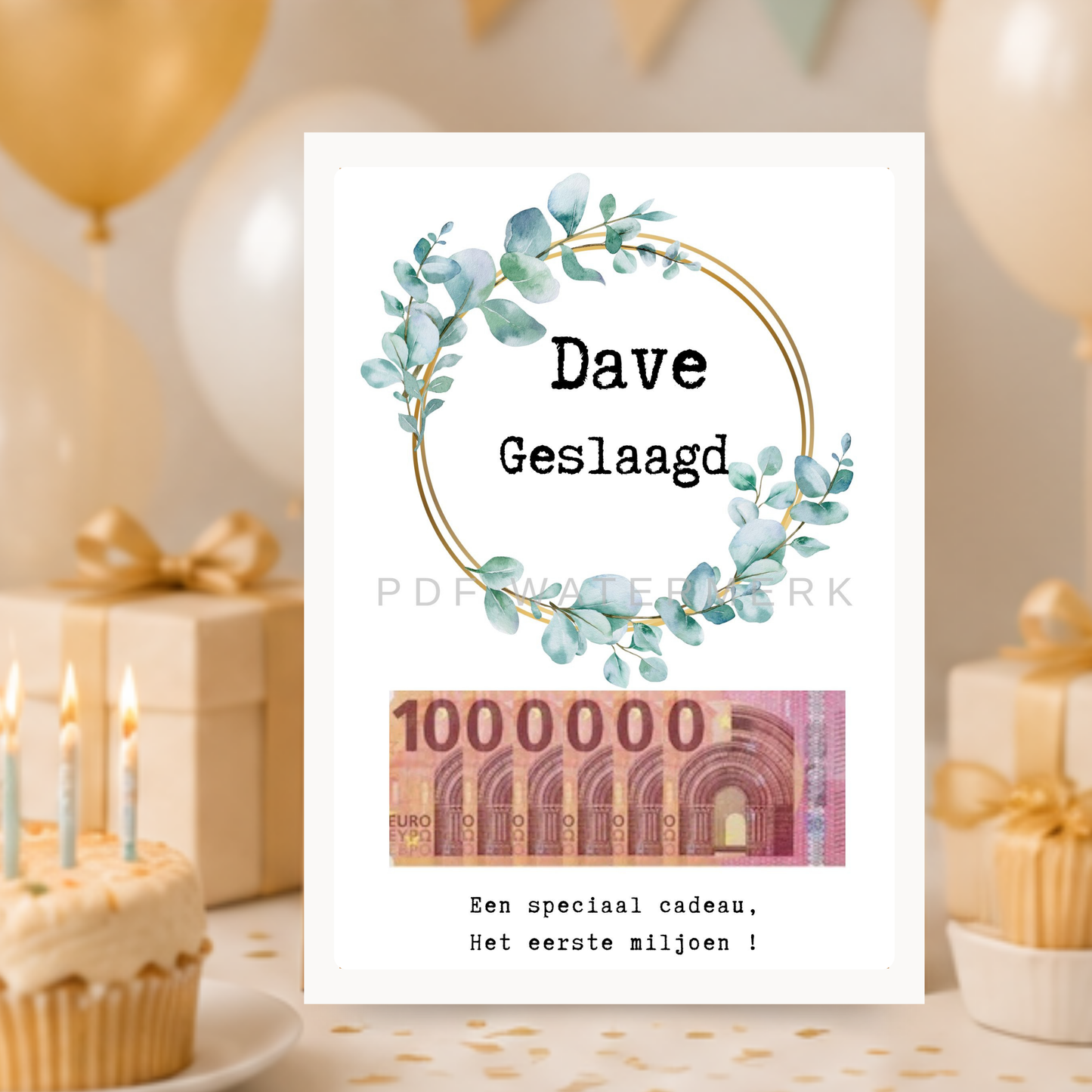 Geslaagd geld cadeau