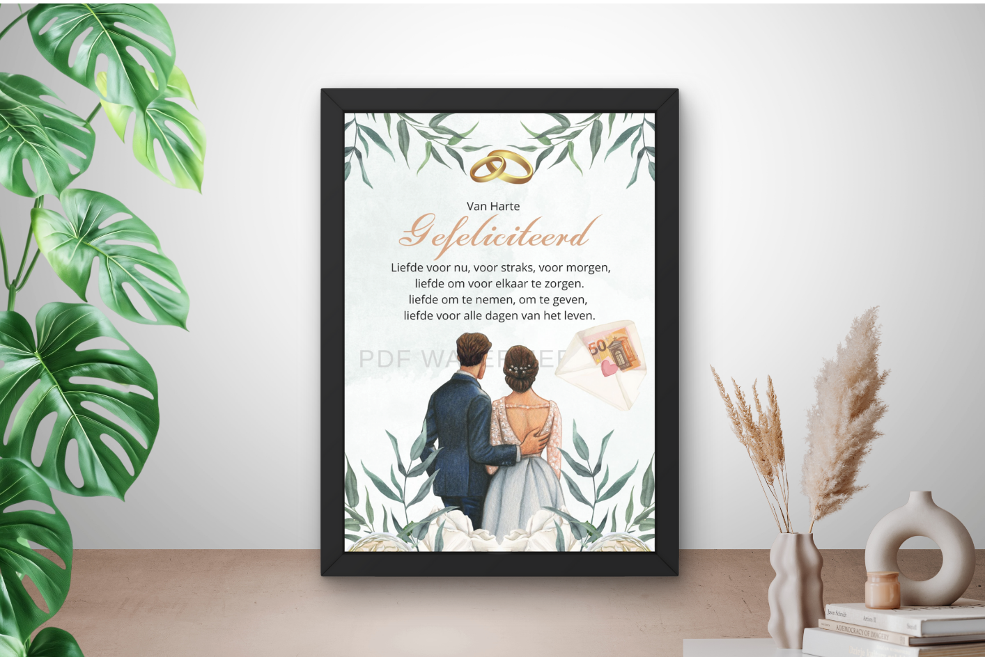 bruiloft leuk verpakt geld geven