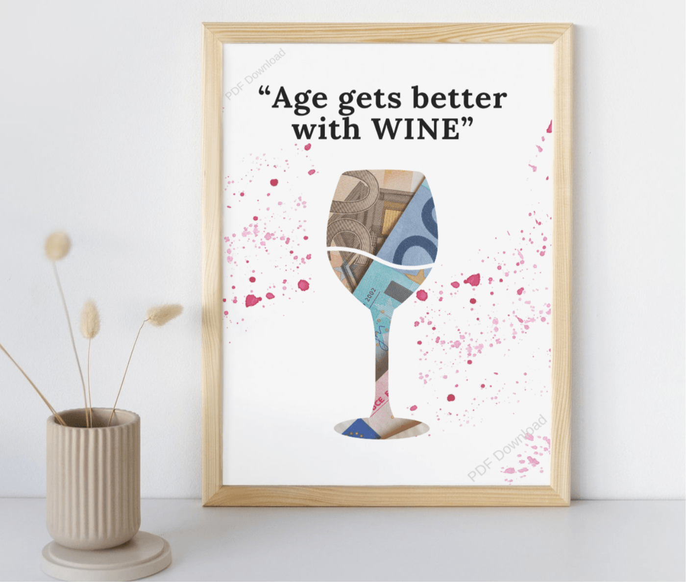 Age gets better with wine - PDF cadeau voor wijnliefhebbers - PDF Cadeau