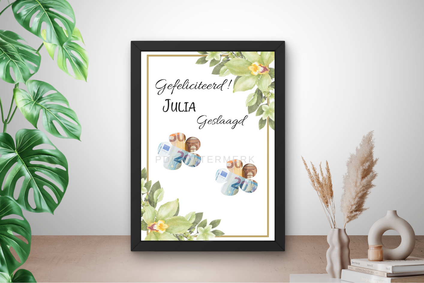 Geld leuk geven in fotolijst