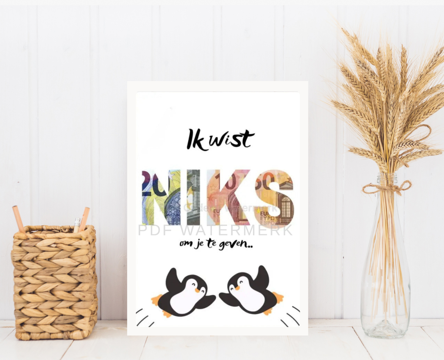 Geld cadeau in fotolijst