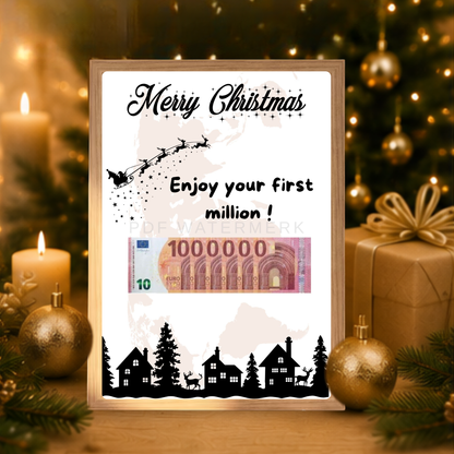 Fotolijst geldcadeau - Geld verpakking kerst cadeau