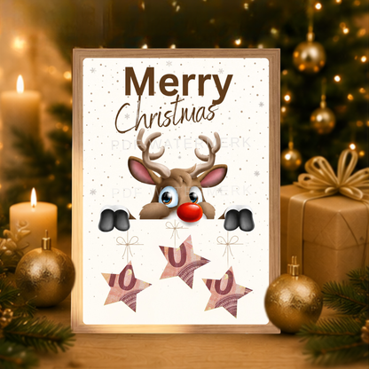 Verpakking voor geld met kerst voor cadeau