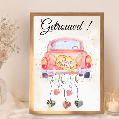 geld cadeau huwelijk auto bruiloft een huwelijks geld cadeautje 
