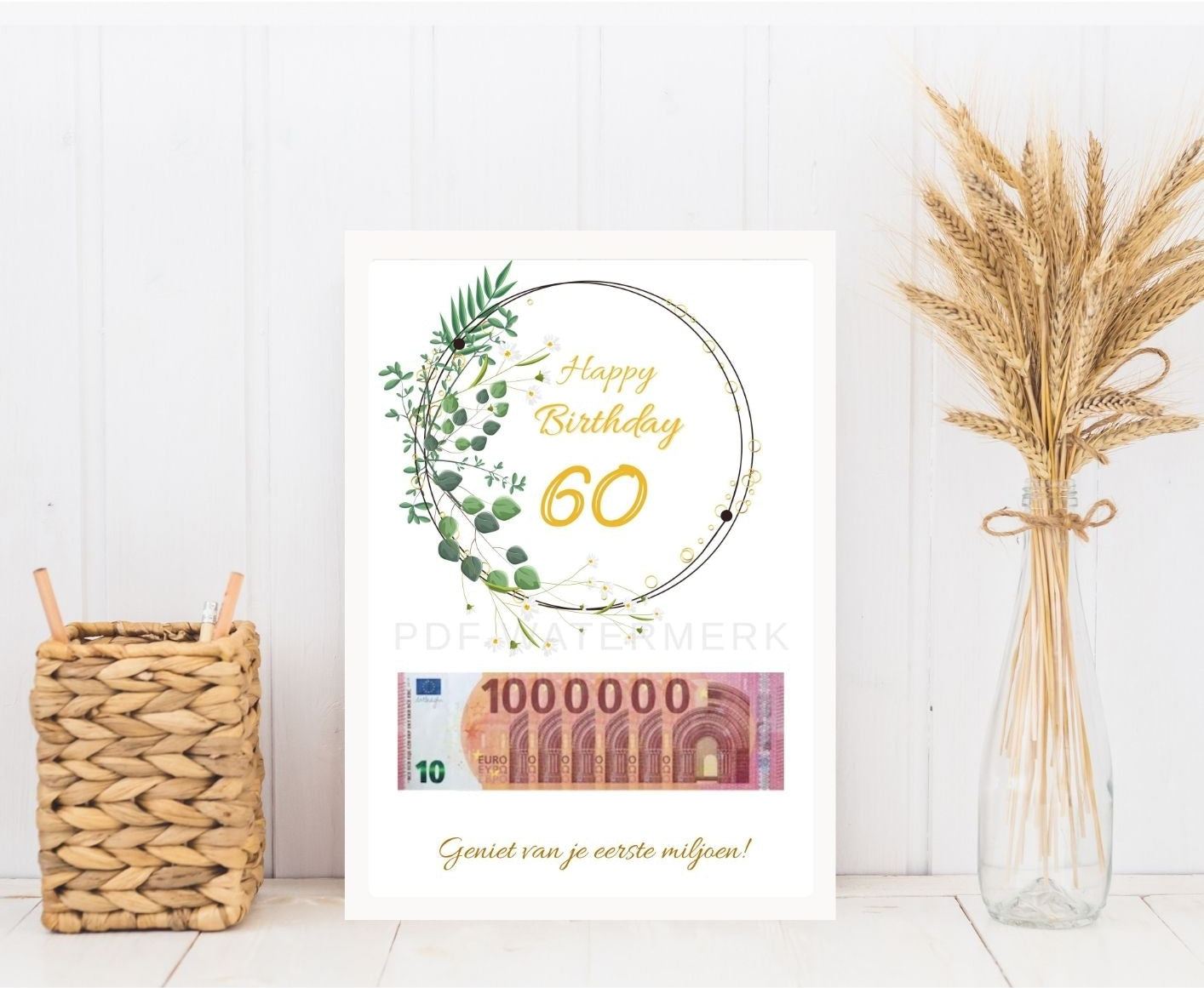 Geld geven leuk verpakt 60 jaar