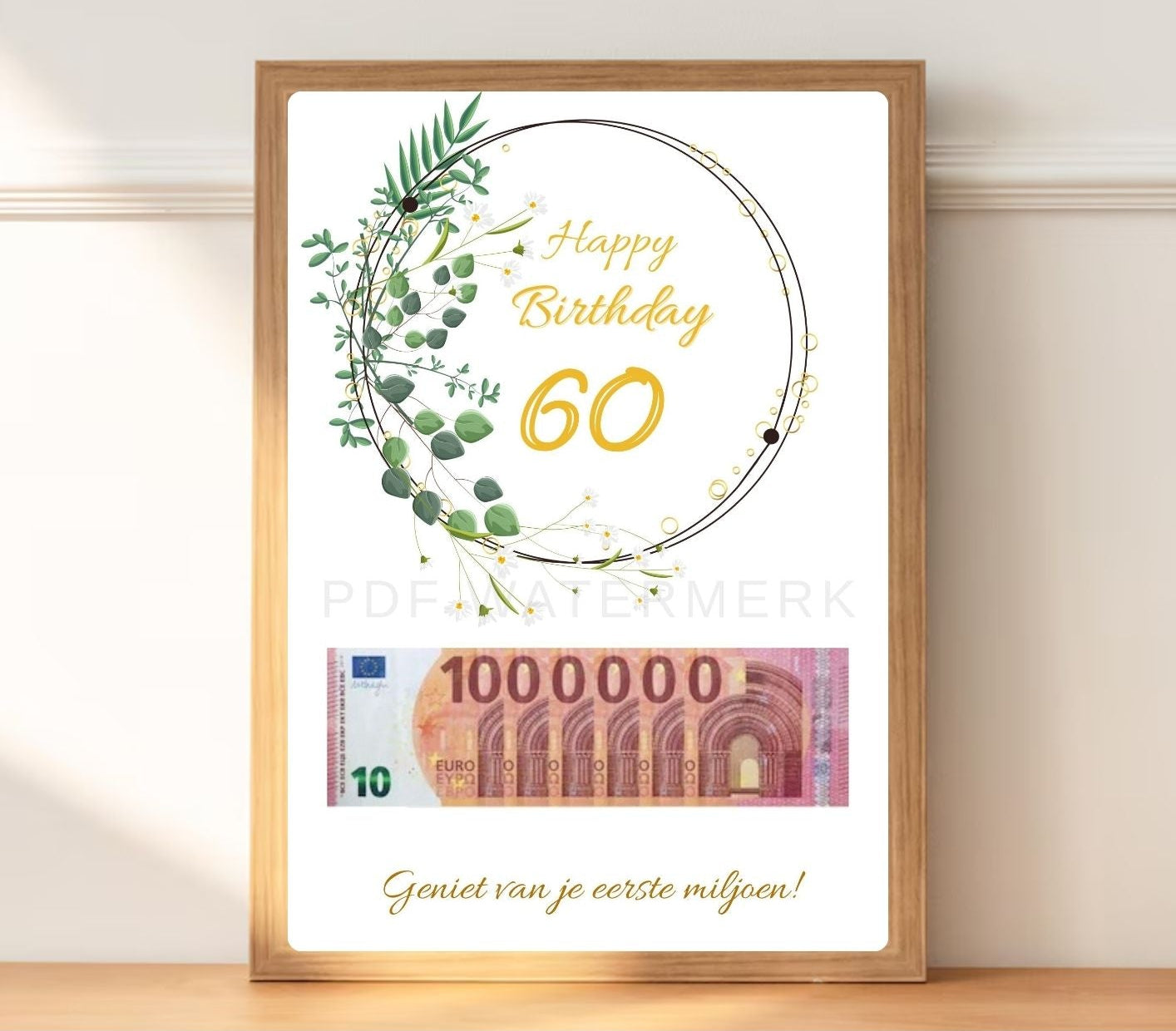 Geld cadeau 60 jaar 