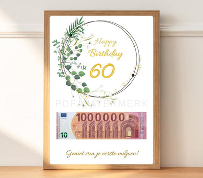 Geld cadeau 60 jaar 