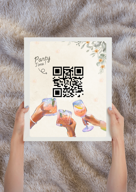 Scanbare QR-code met feestelijke verrassing