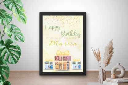 fotolijst - Originele manier van geld geven verjaardag