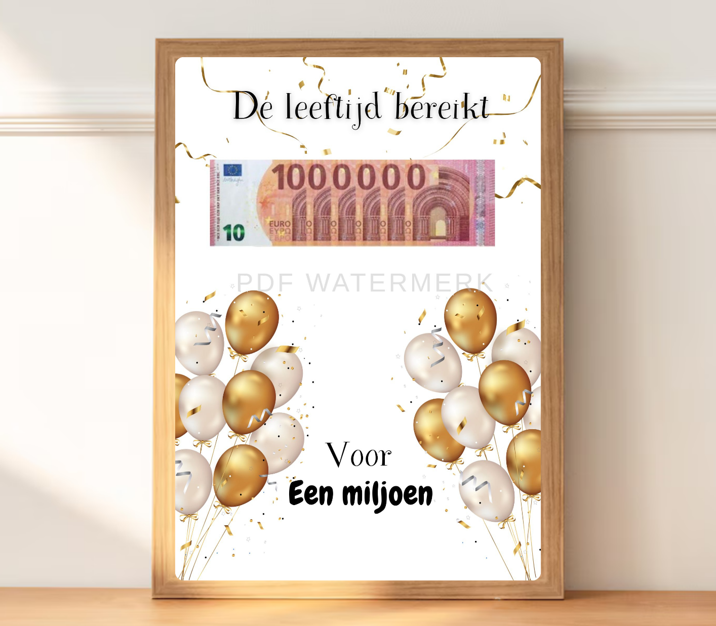 origineel geld cadeau - je eerste miljoen