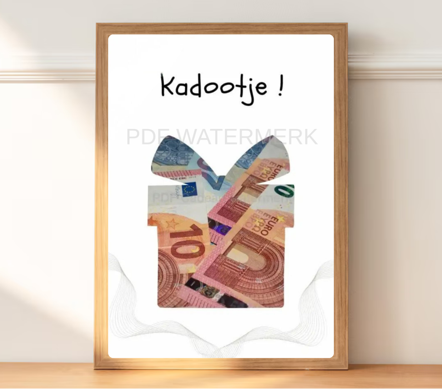 geld cadeau - Verjaardag geld leuk verpakken in een fotolijst 
