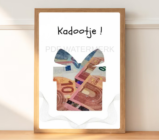 geld cadeau - Verjaardag geld leuk verpakken in een fotolijst 