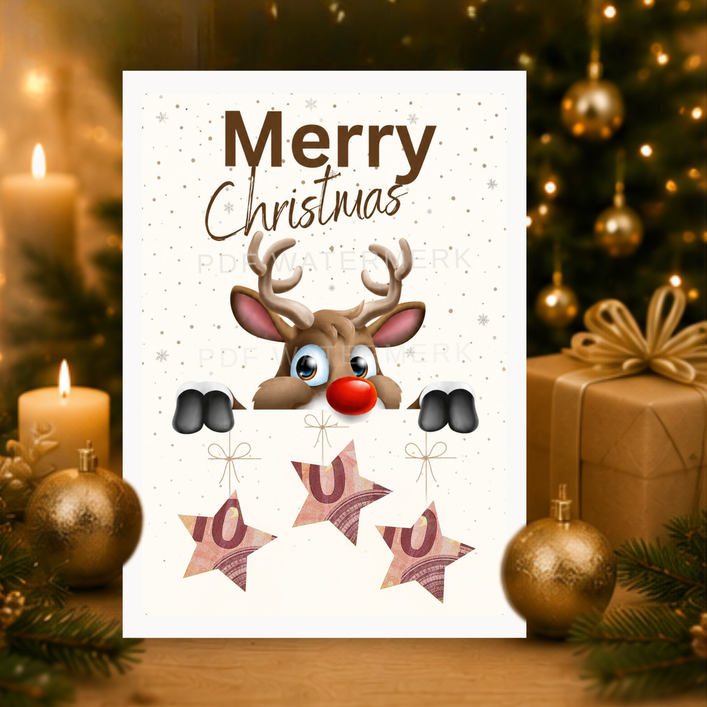 kerst verpakking voor geld als cadeau
