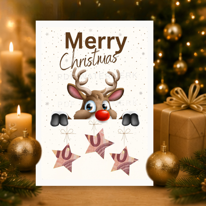 kerst verpakking voor geld als cadeau