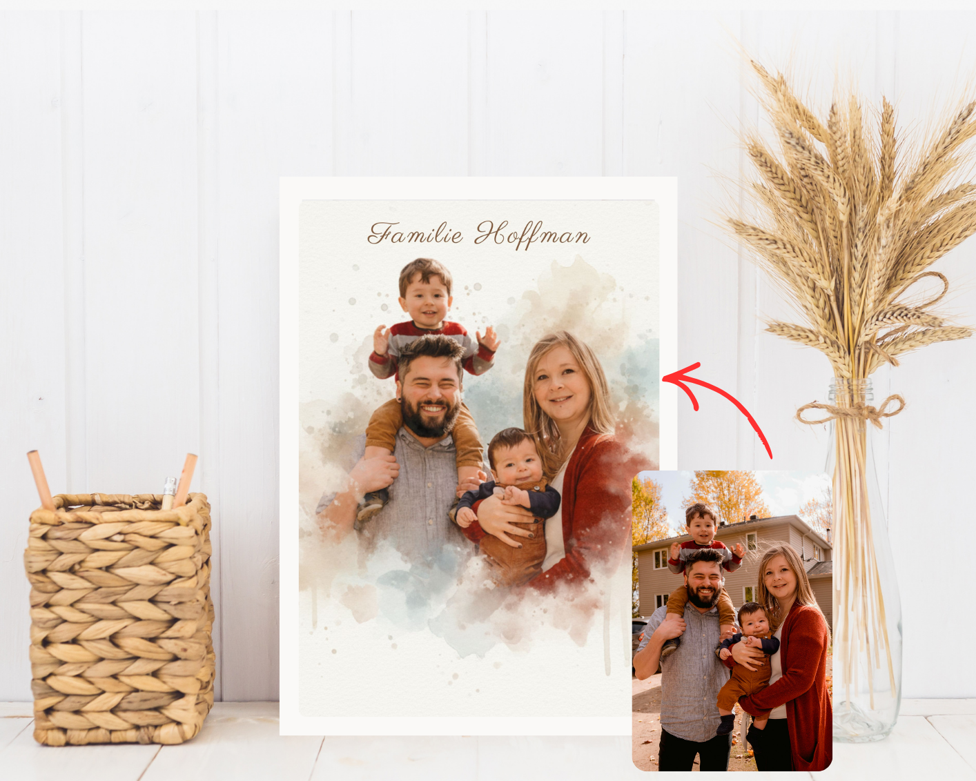 uniek aquarel portret laten maken blijvend cadeau