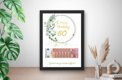 Geld kado 60 jaar vrouw