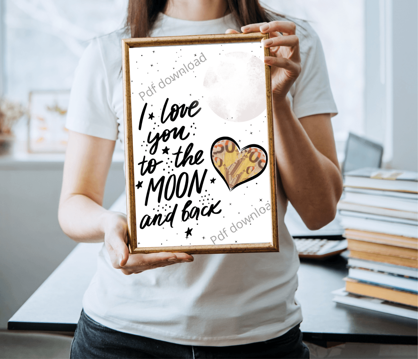 I love you to the moon and back - PDF voor romantische gelegenheden - PDF Cadeau