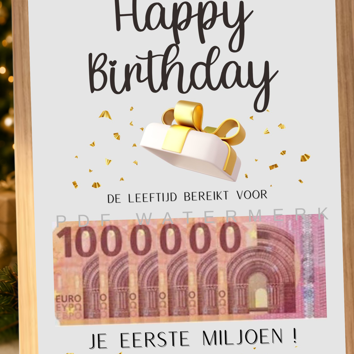 Fotolijst geldcadeau -  Geld geven leuk verpakt