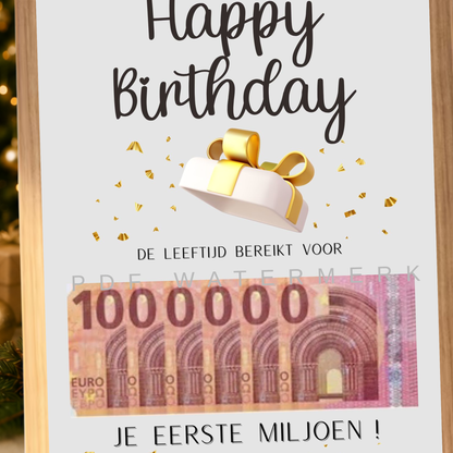 Fotolijst geldcadeau -  Geld geven leuk verpakt